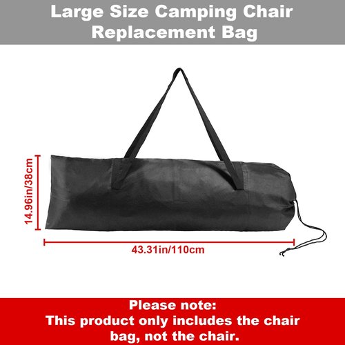 2pcs Camping Chair Replacement Bag, 43.31x14.96in Portable Folding Large Storage Bag with Double-Handle Straps and Drawstring for Hammock Yoga Mat Poles Tent Travel Accessories(No Chair Included)
