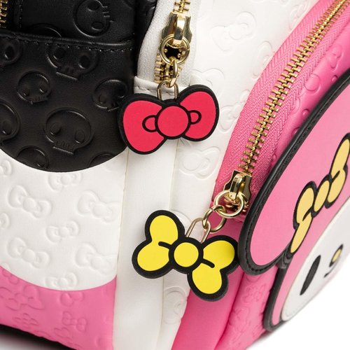 Loungefly Sanrio Kuromi, My Melody, and Hello Kitty Glow In The Dark Triple Pocket Womens Backpack