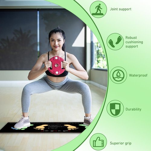 VOVCIG Professional Squat Mat, Squat Mat Pad With Foot Position, Stabilizing and Non-Slip, Muscle Ab Pad, Exercise & Fitness Accessories