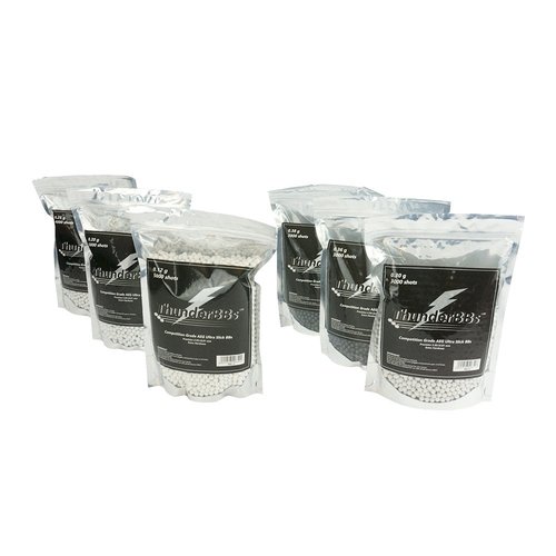 Thunder BBs TBB0.20 Airsoft BBS 0.20G, Competition Grade, White, 5000 Rounds/Bag