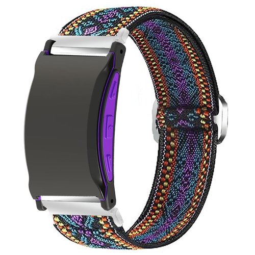 Lamshaw Compatible for Pavlok 3 Band, Stretch Elastics Nylon Adjustable Replacement Strap Accessories Compatible for Pavlok 3 (Purple Blue)