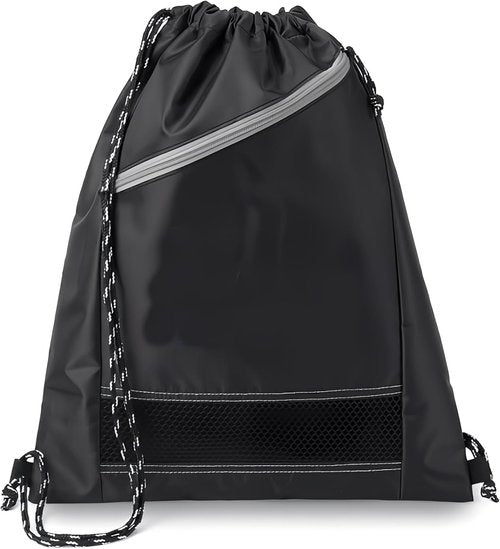 Francois et Mimi Lightweight Large Capacity Drawstring Gym Sackpack - 3 Pack with Zipper
