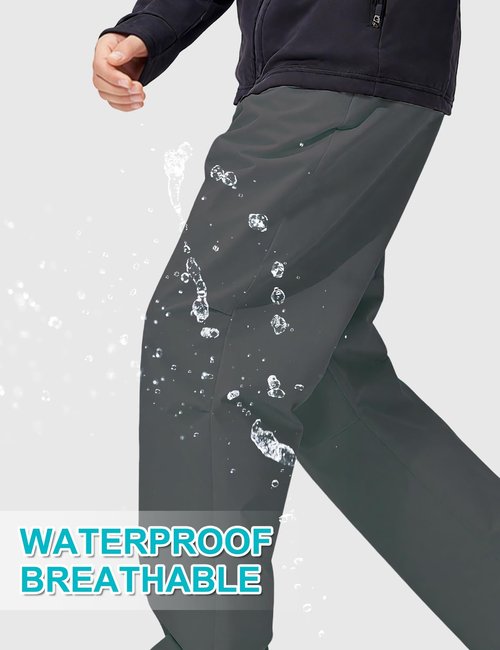 IOFLIGGA Kids Cargo Pants Waterproof Boys Hiking Outdoor Camping Pants Quick Dry UPF 50+ Toddler Youth Uniform Pants (US, Age, 11 Years, 12 Years, Charcoal Gray)