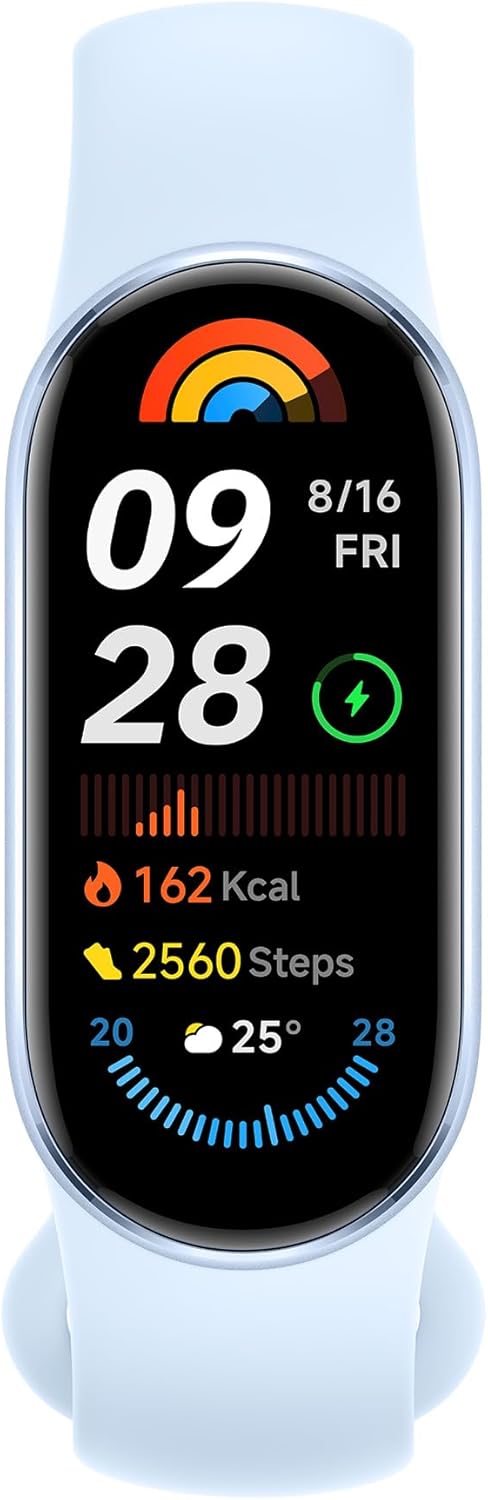 XIAOMI Smart Band 9 | 1.62" AMOLED Display, 233 mAh Battery, 21 Days Battery Life | 150+ Workout Modes - Arctic Blue
