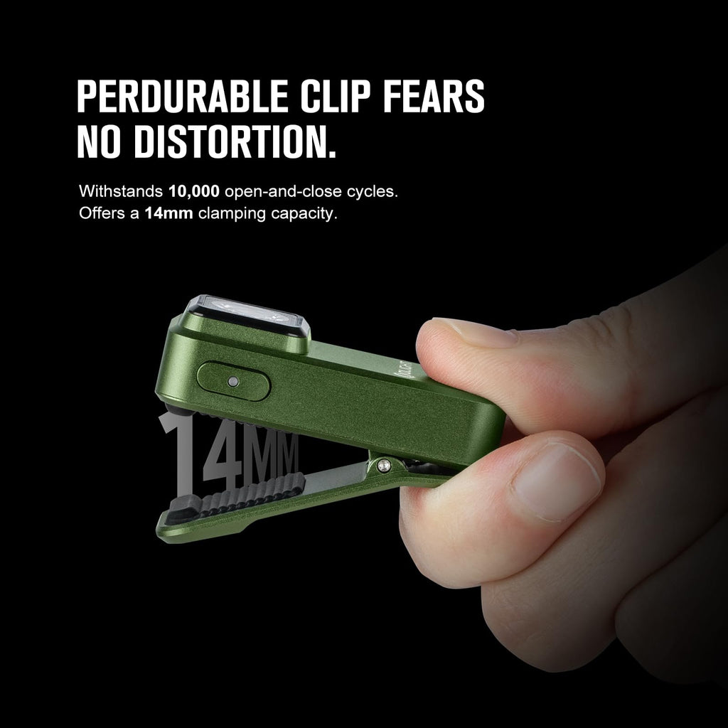 OLIGHT Oclip Rechargeable EDC Flashlight 300 Lumens Dual Sources Compact Pocket Clip Light, Convenient USB C Charging, Magnetic Flash Lights for Working, Cycling, Emergency, Signaling Tool(OD Green)