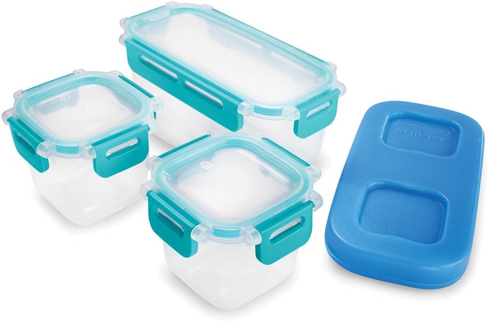 Rubbermaid LunchBlox Leak-Proof Snack Pack Containers - Blue, Perfect for On-the-Go Meals