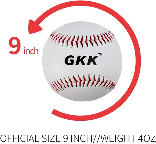 GKK Baseball 12-Pack Training Balls - 9-Inch Safety Baseballs for Youth & Adult Practice