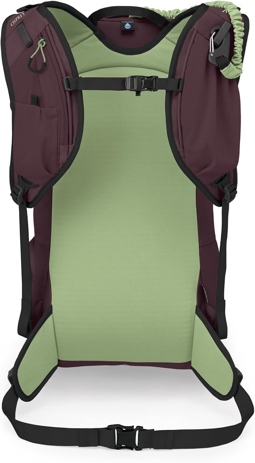 Osprey Firn 18L Ski & Snowboard Backpack - Elderberry Purple & Peppermint Green | Small/Medium Size