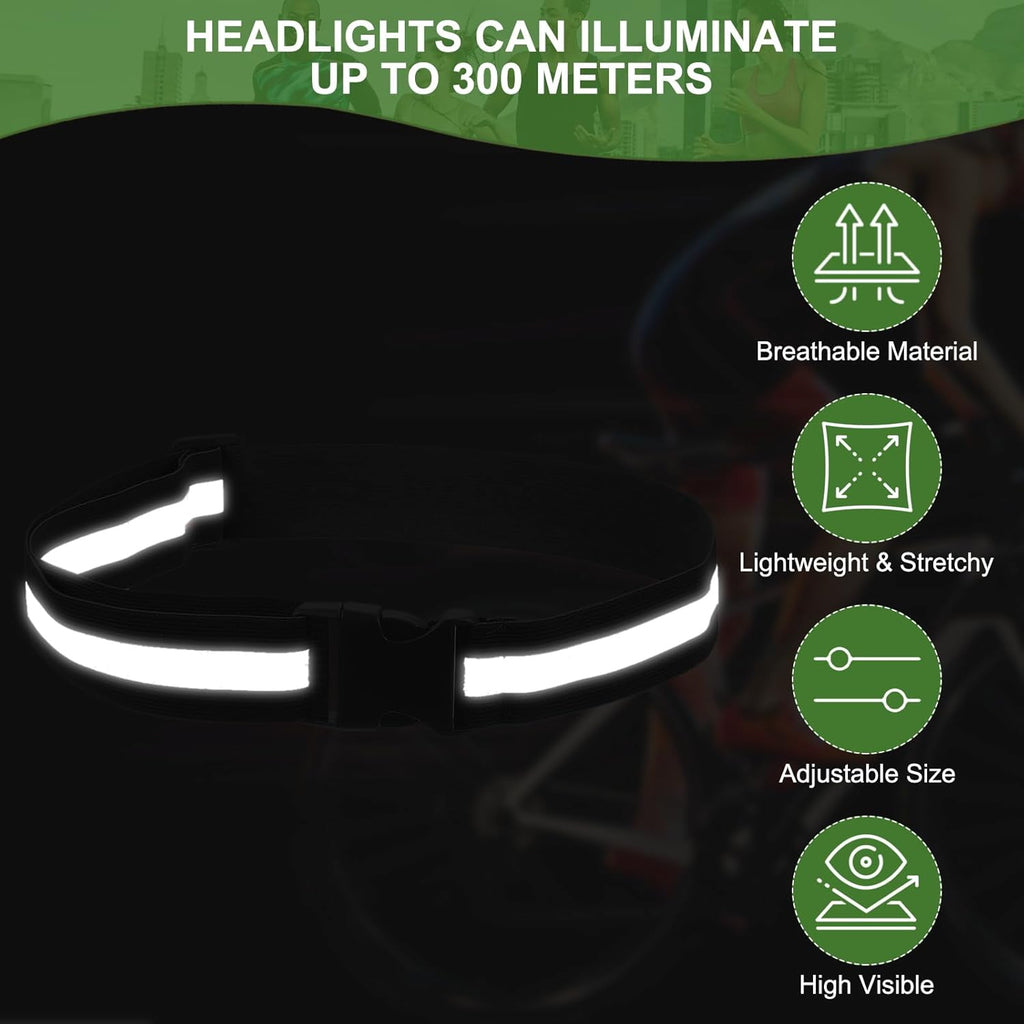 PATIKIL Reflective Safety Belt - Adjustable Hi-Vis Glow Belt for Night Jogging & Outdoor Activities