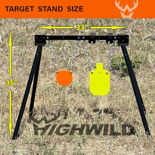 Highwild 1/2" Thick AR500 Steel Shooting Targets System with Stand & Extension Brackets - Variation of B- 1/2" Thick AR500 Target System-2