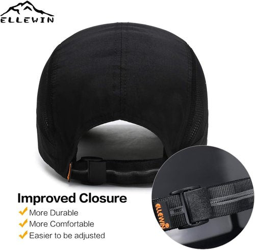 ELLEWIN Unisex Baseball Cap - Foldable Sports Hat with UPF 50+ Sun Protection | 2 Pack