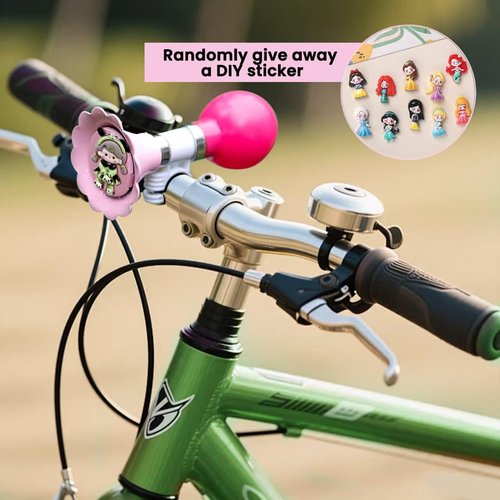 BDTTYQ Loud Bike Air Horn for Bicycles - Easy Install Retro Classic Horn for Kids Adults, DIY Twist Bell for Mountain Bike, Kids Bike, Golf Cart Vehicle Accessories (Orange)