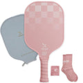 IVECADO Pickleball Paddle Pink Carbon Fiber USAPA Approved Lightweight One Pickle Ball Racket with Cover for Women and Men