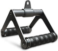 Double D Handle | 360° Rotating Cable Row Attachment for Cable Machines - Soft Rubber Grip