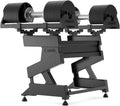 SNODE AD80 Adjustable Dumbbell Set - Drop Proof 80 lbs with Cast Iron Plates & Knurled Handle | Compact Home Gym Equipment