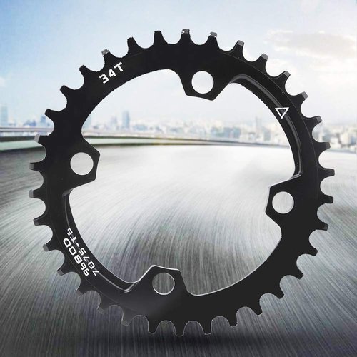 Keenso 1 Pcs Chainring, 96BCD Narrow Wide Round Chainring Repair Chain Ring for Mountain (34T)