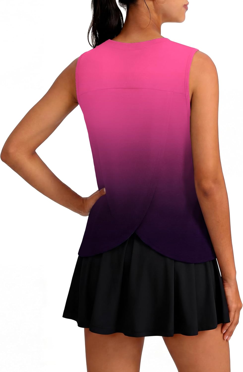 Skiennix Women's Loose Fit Sleeveless Yoga Tank Top - Comfortable Crew Neck Athletic Gym Shirt