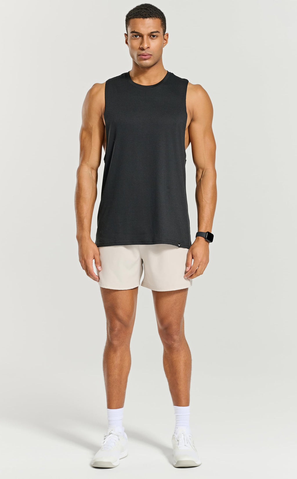 Project Titan Men's Workout Drop Arm Tank Top Cut Off Sleeveless Gym Shirts
