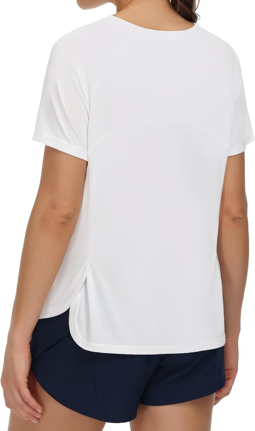 The Gym People Women's Workout Shirts - Breathable Short Sleeve Yoga Tees with Side Slits