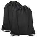 CALACH 2PCS Drawstring Bags Bulk, String Backpack for Men Women, Cinch Bag Draw String Back Bag for Gym, Sports, Travel, Swimming, Beach, Black