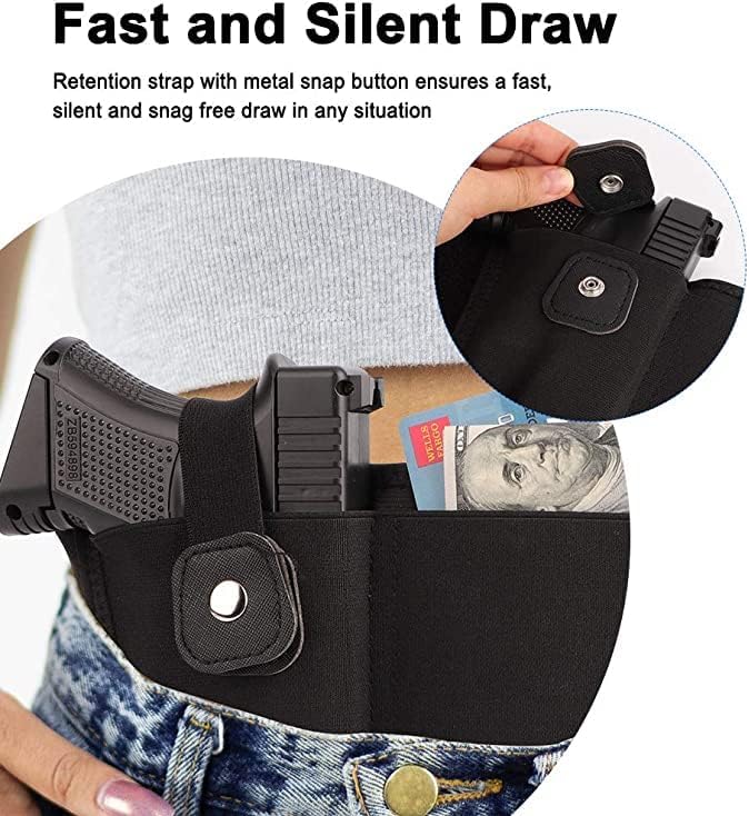 Skiennix Belly Band Holster | Comfortable Gun Holster for Glock, Smith & Wesson, Taurus - Breathable Neoprene Design