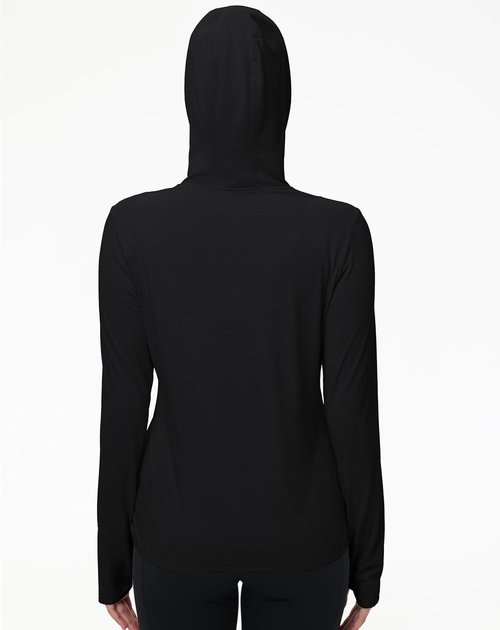 Isnowood Women's UPF 50+ Sun Protection Rash Guard - Lightweight UV SPF Long Sleeve Zip Hoodie Jacket