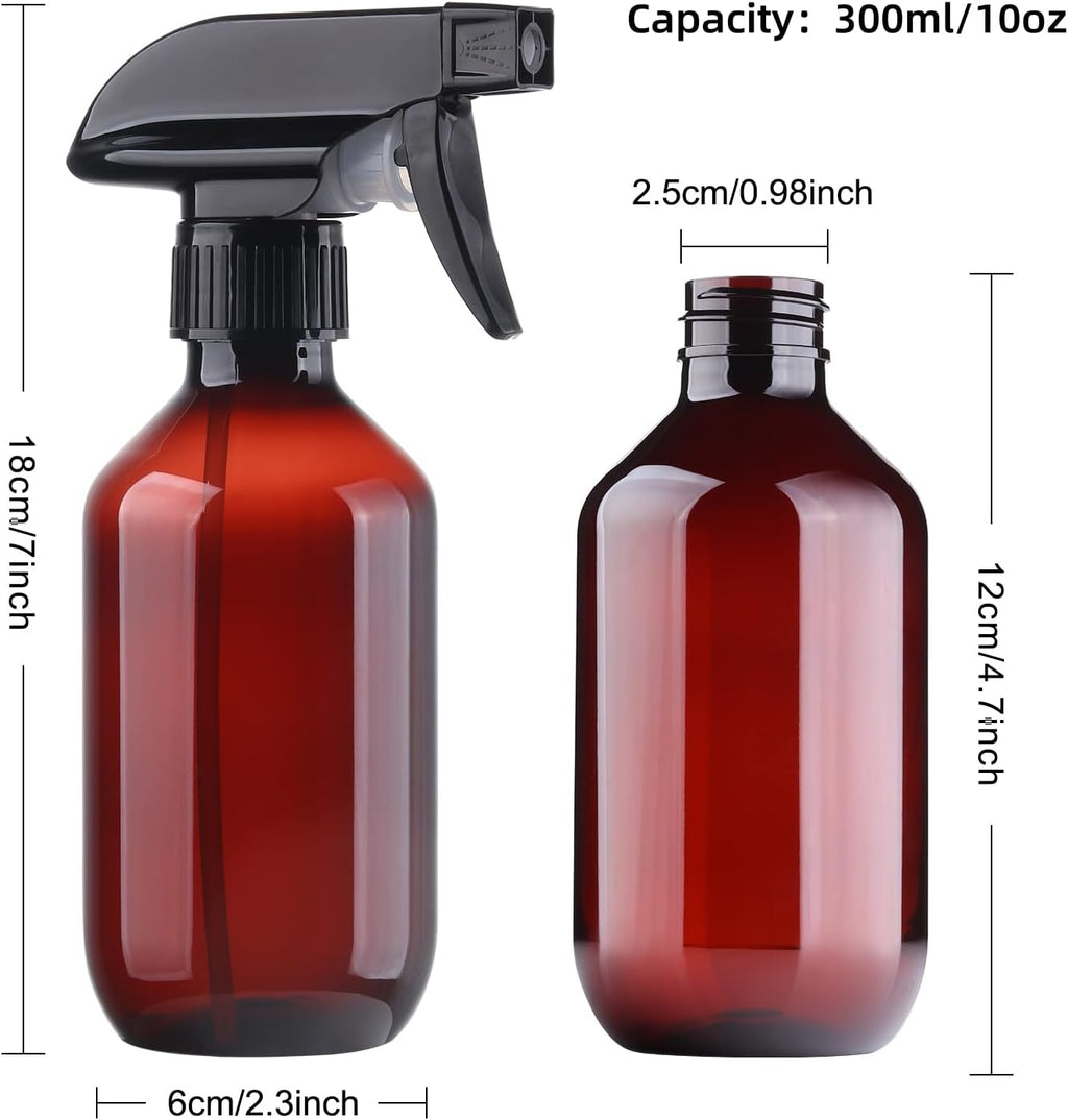 Teyssor Spray Bottles | BPA-Free 10 oz Fine Mist Spray Bottle - 2 Pack for Hair, Cooking, Cleaning