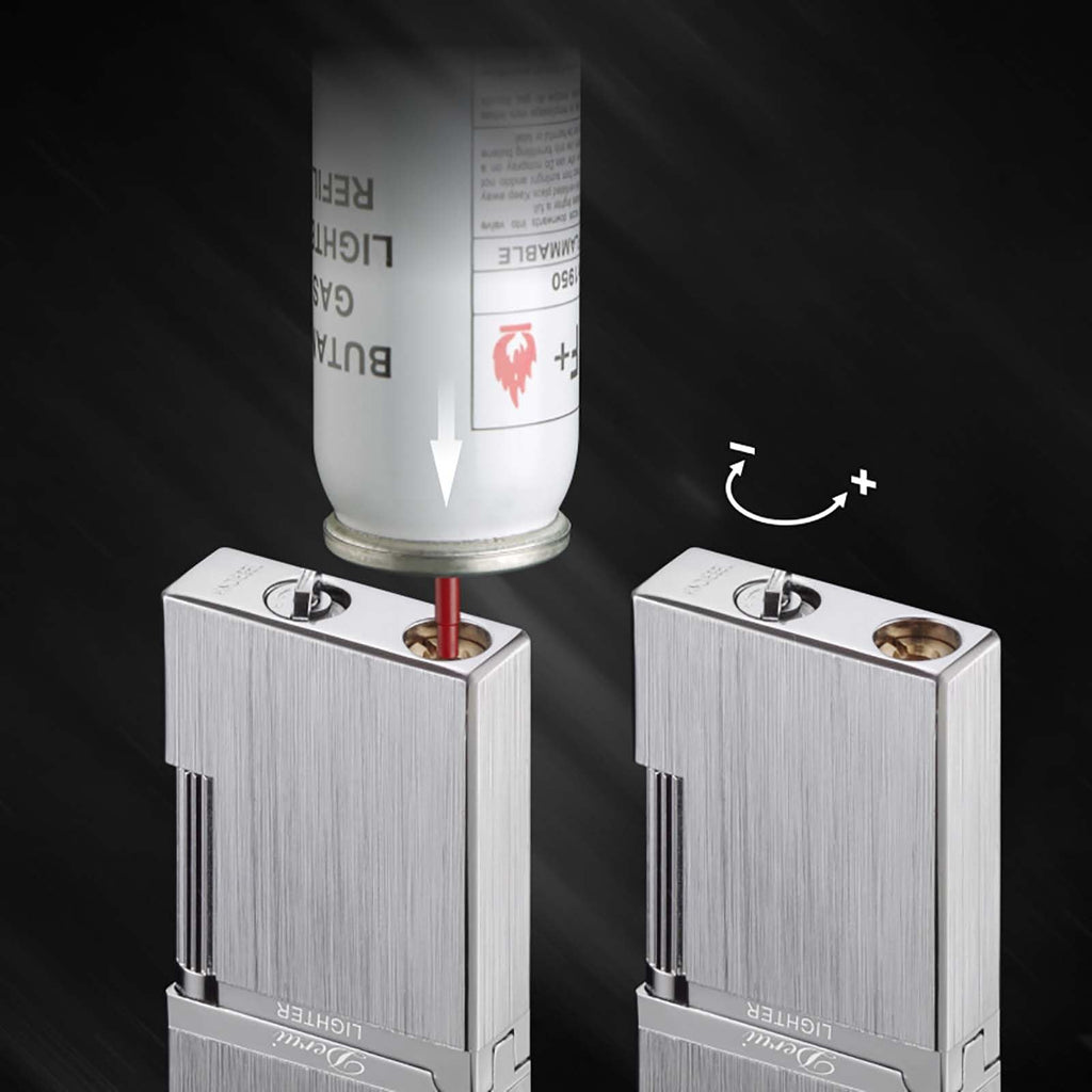 SNYYIAI Classic Lighter, Butane Brushed Metal Lighter, Side Slide Lgnition Steel Tone Trench Lighter for Men Dad Husband Collect,Silver