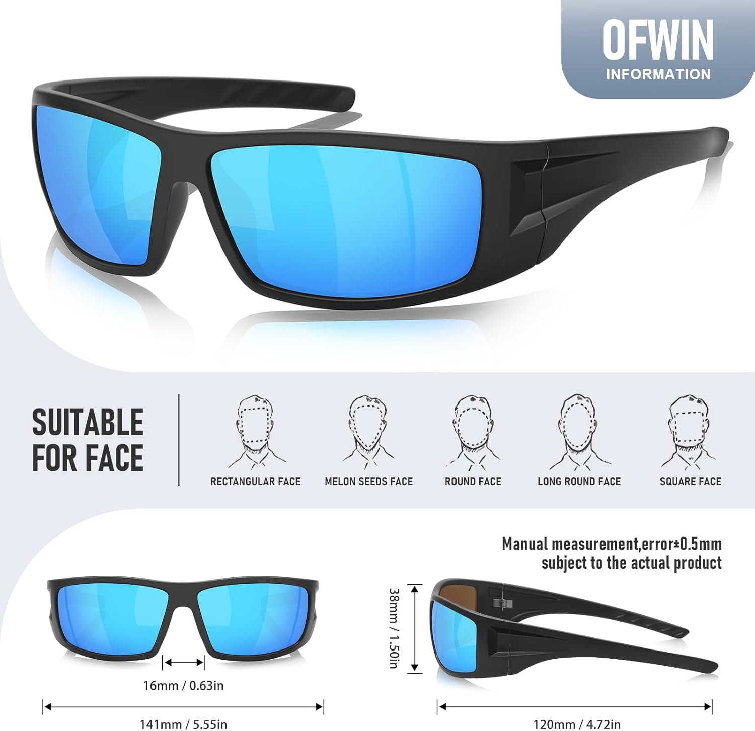 Skiennix Polarized Sports Sunglasses - Unbreakable Frame for Cycling & Fishing | UV400 Protection