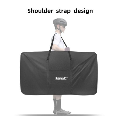 Rhinowalk Bike Transport Bag for 29 Inch Wheel Size Mountain Road Bikes - Waterproof Bicycle Travel Case Foldable Carrier Bag for Train Air Travel (29inch-Black)