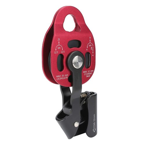 Shanbor Climbing Pulley,4KN Aluminium Heavy Duty Single Swivel Rope Pulley Block for 8-12mm Rope Climbing Pulley