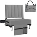 Aliphon Stadium Seat for Bleachers with Back Support and Cushion, Bleacher Seats with Shoulder Strap and Cup Holder, Padded Portable Folding Comfort Stadium Chair, for Sports Events, Grey (1pcs)