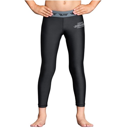 Elite Sports Youth Boys Kids Athletic Compression Pants Legging Spat Tight Base Layer BJJ Basketball Soccer Sports Training (US, Alpha, Medium, Regular, Black (Pack of 3))