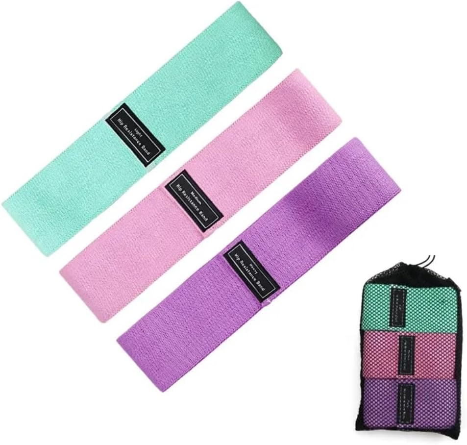 Skiennix Resistance Bands - Fabric Stretch Bands for Legs & Glutes | 3 Resistance Levels for Yoga & Pilates