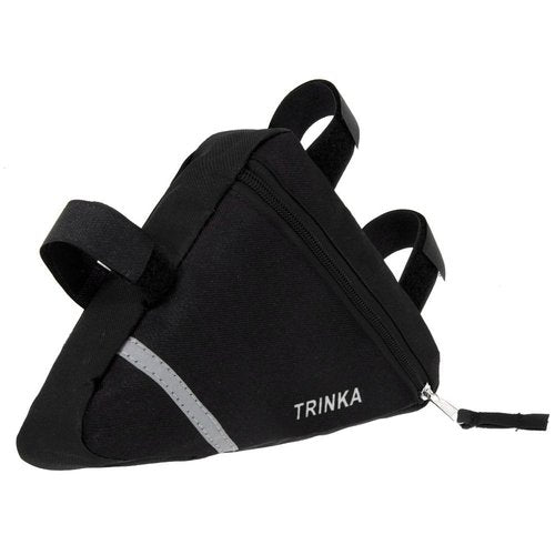 MOOCY Bicycle Bike Storage Bag Triangle Saddle Frame Strap-On Pouch for Cycling -Black