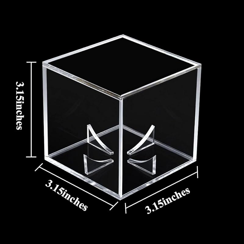 TWELVE PACK UV Protected Clear Acrylic Baseball Display Cube - 3.15in