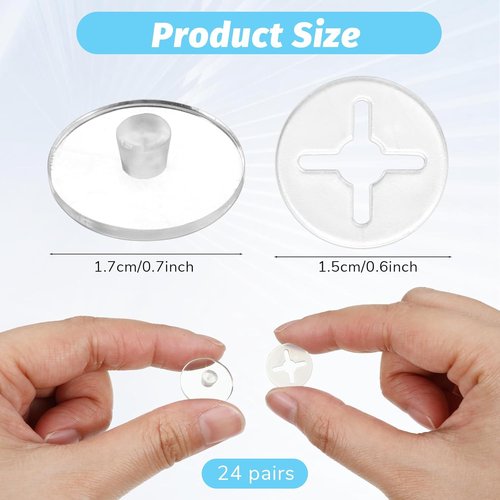 Cobee Race Number Buckle Clips - 24 PCS Clear Reusable Bib Holders for Runners & Triathlons