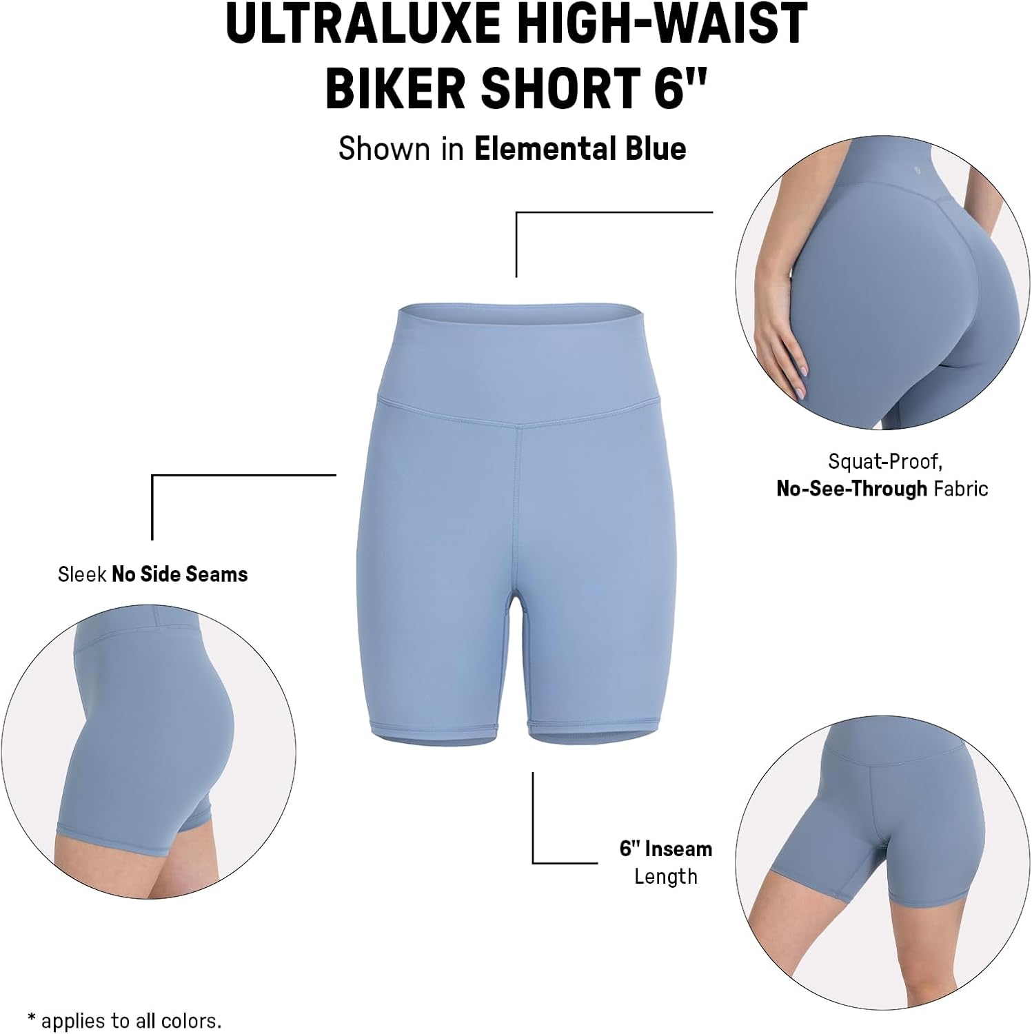 YITTY UltraLuxe High Waist Biker Shorts - Squat Proof, Tummy Control | 3''/6'' for Yoga & Workout