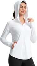 G Gradual Women's Lightweight UPF 50+ Sun Protection Hoodie Jacket - Long Sleeve with Ponytail Hole & 4 Pockets