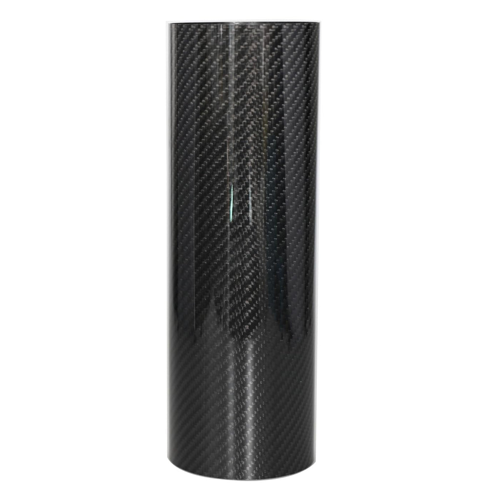 KRD PERFORMANCE 102mm (4") OD Straight Carbon Fiber Tube, 4 Inch Outer diameter, Length 300mm (11.8"), 1.5mm Thickness, 3K Twill Real Carbon Fiber Pipe