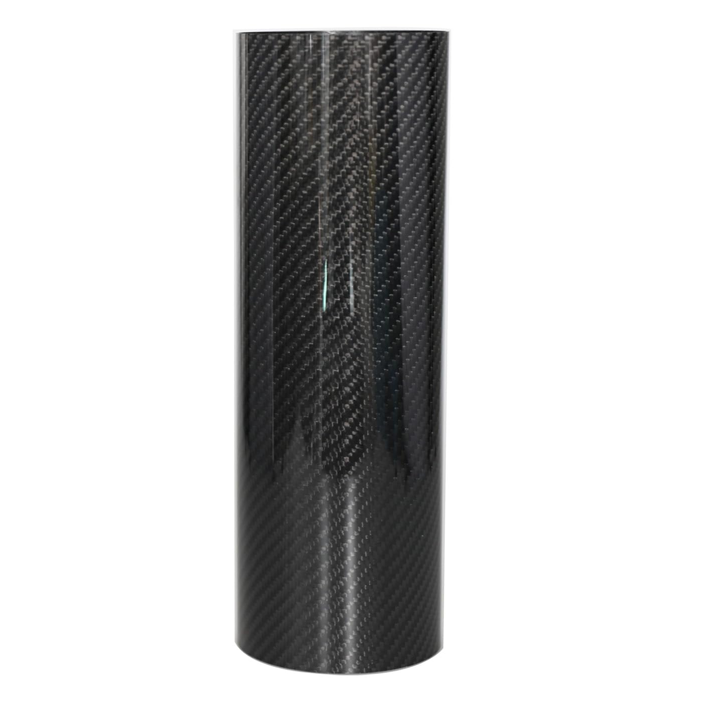 KRD PERFORMANCE 102mm (4") OD Straight Carbon Fiber Tube, 4 Inch Outer diameter, Length 300mm (11.8"), 1.5mm Thickness, 3K Twill Real Carbon Fiber Pipe