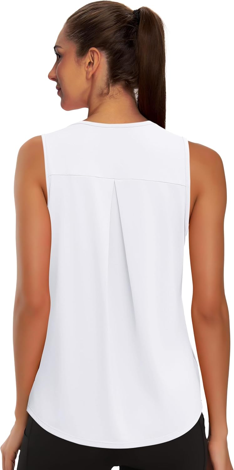 WIHOLL Women's Athletic Tank Tops - Lightweight Sleeveless Workout Shirts for Summer | Beach & Gym
