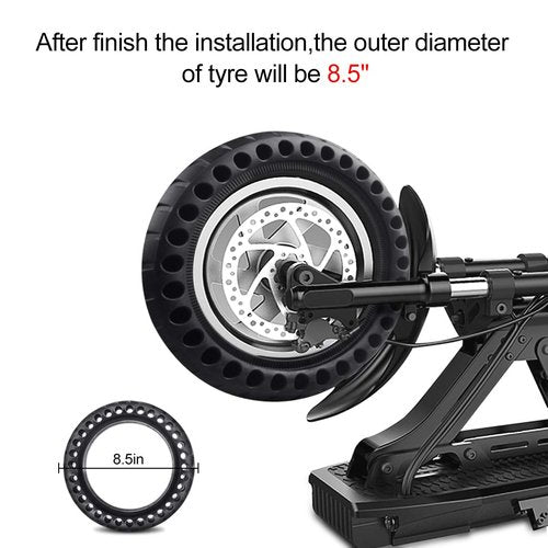 8.5 Inch Solid Tire Tyre for Xiaomi mijia M365, Front/Rear Rubber Tire Wheel Replacement for Electric Scooter 8 1/2x2 Anti-slip （2 pack）