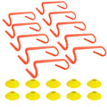 ASENVER Agility Hurdles Detachable Speed Hurdles Spliced Agility Training Equipment for Soccer, Basketball and Track Drills (Pack of 10, 6 in)