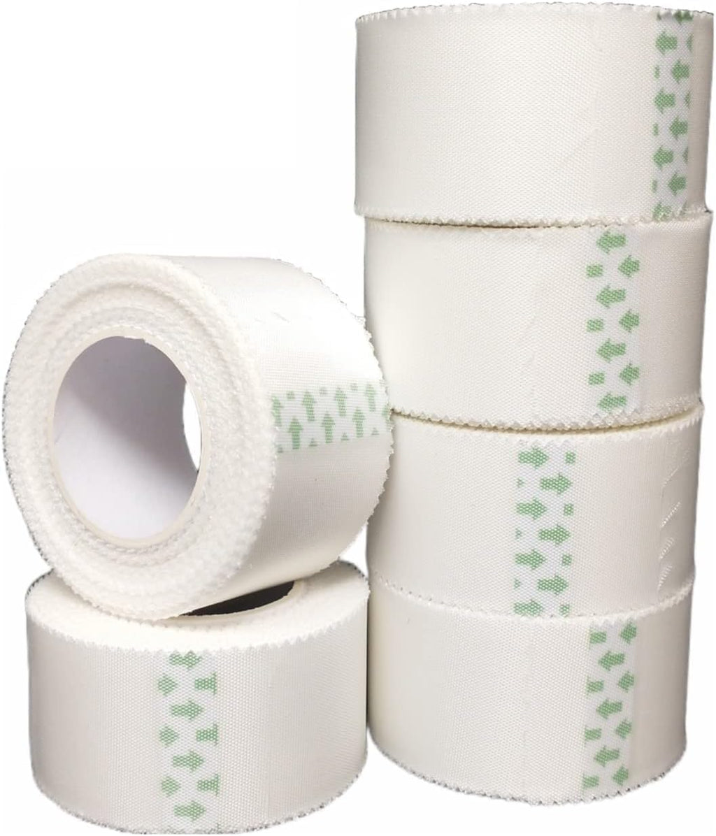 Vakly Cloth Medical Tape - Breathable Silk-Like Adhesive First Aid Tape | 1 in x 10 yd (6 Rolls) - Latex-Free & Hypoallergenic