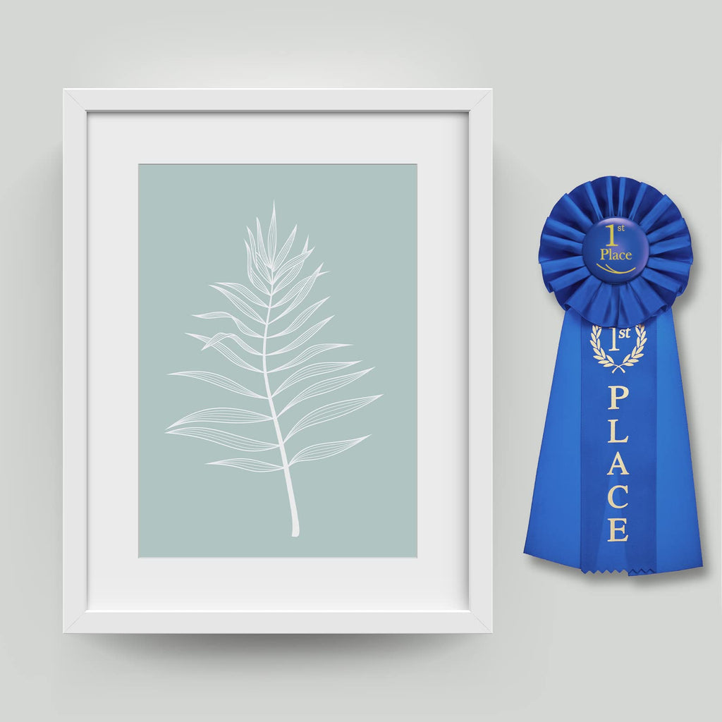 Lewtemi 3 Packs 1st Place Blue Ribbon Award Rosette Ribbon Grand Prize Ribbons Winner Victory Prize Deluxe Recognition Award for Classroom, Competition and Sports Events