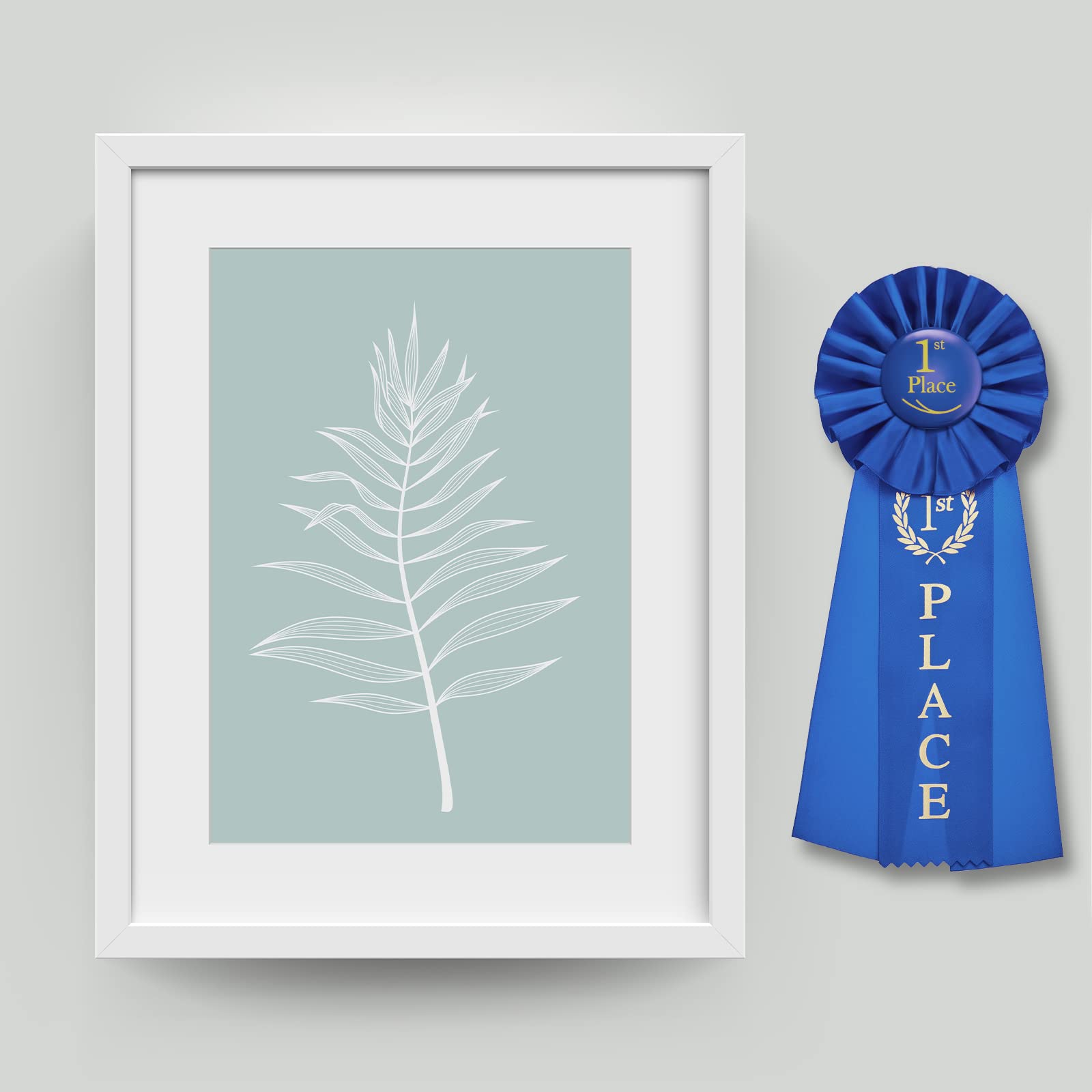 Lewtemi 3 Packs 1st Place Blue Ribbon Award Rosette Ribbon Grand Prize Ribbons Winner Victory Prize Deluxe Recognition Award for Classroom, Competition and Sports Events