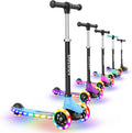 BELEEV A6 Kids Scooter - LED Light-Up Wheels & Deck | Adjustable 3-Wheel Kick Scooter for Ages 3-8
