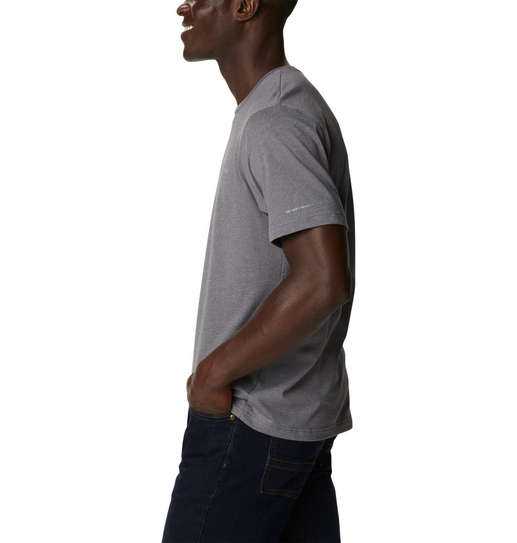 Columbia Mens Thistletown Hills Short Sleeve T-Shirt, City Grey Heather, X-Small
