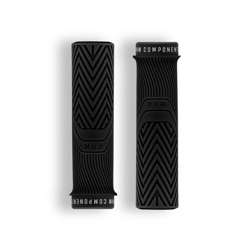 PNW Components Loam MTB Bike Grips - Lock-On Mountain Bike Handlebar Grips - 25A Tacky Rubber - Ergonomic Trail & Enduro Grip - 30mm or 34mm - Multiple Colors (Blackout, XL)